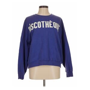 Clare V. Le Drop Sweatshirt Cobalt w/ Cream Discotheque XXL